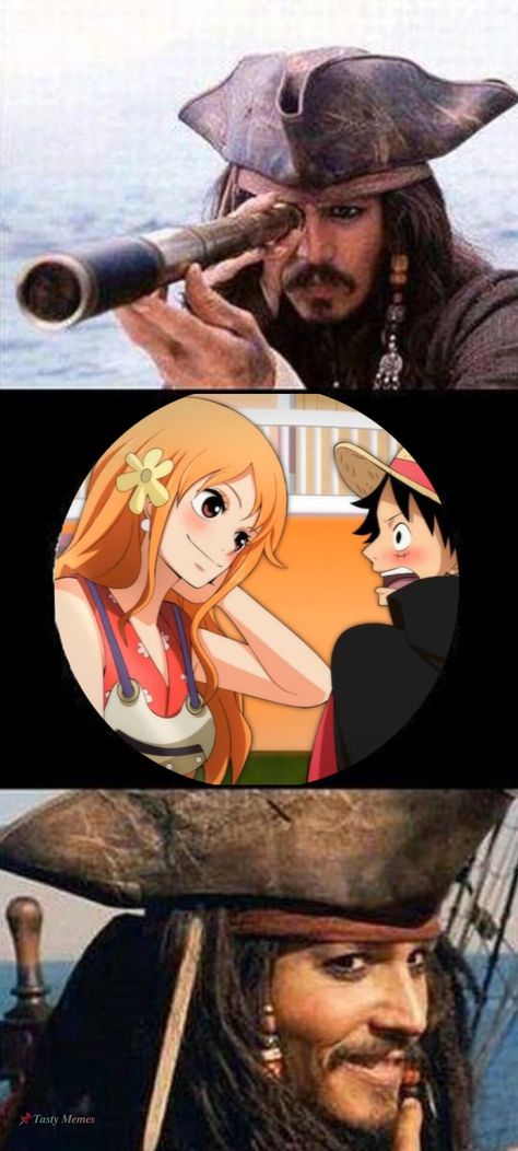 Luffy X Nami, Jack Sparrow, One Piece (anime), One Piece Anime, One Piece, Fan Art, Anime