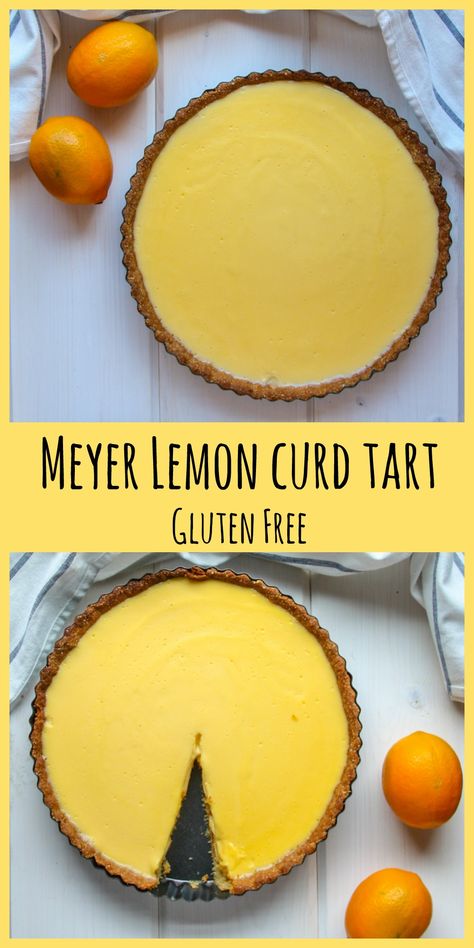 Meyer Lemon Curd, Meyer Lemon Recipes, Curd Tart, Lemon Curd Tart, Lemon Tart Recipe, Almond Crust, Scottish Food, Lemon Bar, Lemon Dessert