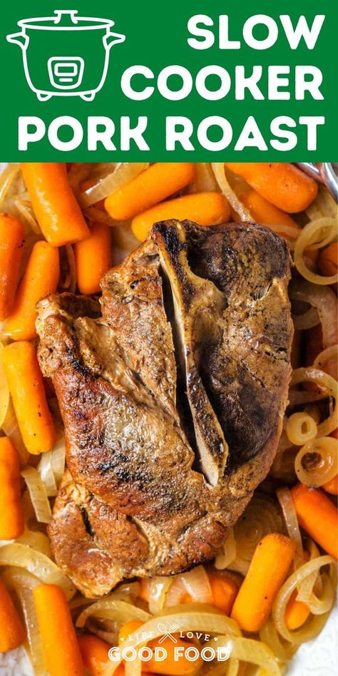 Every time I make my slow cooker pork roast, the home fills with the sweet and savory aroma and lures my whole family into the kitchen. It’s one of my many secrets to getting the family together on those busy and often stressful weeknights. https://lifeloveandgoodfood.com/slow-cooker-pork-roast/ Pork Roast Crock Pot Recipes, Slow Cooker Recipes Beef Stew, Crockpot Pork Roast, Slow Cooker Pork Roast, Pot Roast Crock Pot Recipes, Slow Cooker Recipes Pork, Slow Cooker Recipes Dessert, Slow Cooked Meat, Pork Roast Recipes