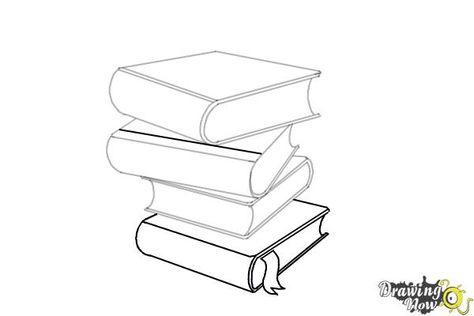 How To Draw A Stack Of Books, Book Stack Drawing, Stack Of Books Drawing, Drawing Steps, Easy Step By Step Drawing, A Stack Of Books, Drawing Help, Drawing Lessons For Kids, Drawing Lesson