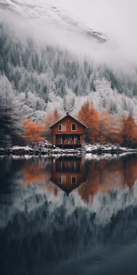 Free Download: Cozy Winter Lake Cabin Wallpapers Winter Cabin Photography, Cozy Forest Cabin, Cabin In Winter Woods, Cabin Wallpaper Iphone, Snowy Cabin Aesthetic, Cozy Winter Wallpaper, Winter Cabin Aesthetic, Winter Wallpapers Aesthetic, Cozy Winter Scenes