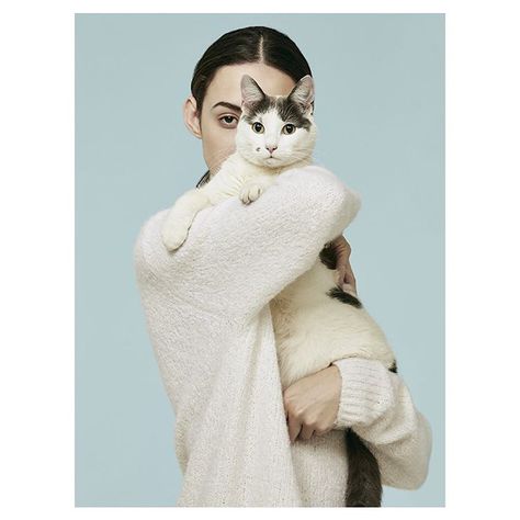 「 New portrait story 'The Social Network' shot for @kinfolk Family issue. The Cat Sitter - styled by @aradiacrockettstylist hair by @amieehershan make up… 」 Age Chat, Animal Photoshoot, Dog Portraits Art, 얼굴 드로잉, Cat Sitter, Dog Photoshoot, Cat Pose, Foto Poses, Cat Photography