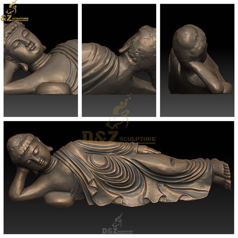 buddha lying down statue Resting Buddha, Sleeping Buddha, Reclining Buddha, Buddha Statues, Buddhist Art, Bronze Statue, Wooden Case, Business Person, Life Size