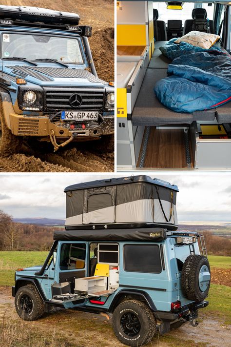 Mercedes G-Class Gets a Camping Upgrade with Terracamper's Tecrawl G-Camper Kit becoming an Off-road luxury. Learn More! Van Conversion Kits, Renewable Energy Systems, Mercedes G Wagon, Camping Kit, Build A Camper, Off Road Camper, Toyota Landcruiser, Camper Van Conversion, Mini Bus