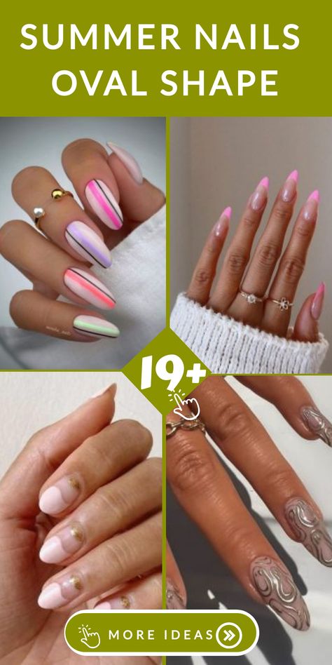 Step up your summer nail game with our chic oval-shaped designs that exude confidence and style. Dive into our summer nail collection showcasing a variety of trendy geometric prints and beach-inspired motifs, ideal for showcasing your unique personality. The elegant oval shape brings sophistication to your nails, perfectly complementing your summer wardrobe. Our expert nail technicians and top-notch products guarantee flawless, long-lasting nails so you can fully savor the summer season ahead. Embrace the spotlight with our beautiful oval-shaped summer nails! Summer Nails Oval Shape, Black Oval Nails, Summer Nails Oval, Nails Design Almond, Nails Oval Shape, Nails Oval, Nail Collection, Geometric Prints, Exude Confidence