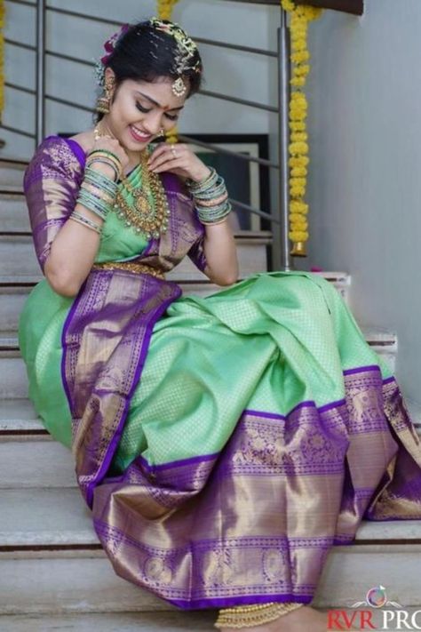 Presenting you latest south indian Sarees. #weddingbazaar#indianwedding #southindianweddings #southindianbrides #silksarees #kanjeevaramsaree #southindiansareelook #southindiansareeblousedesign #southindiansareewhite #southindiansareewedding #southindiansareetraditionalsilk Bridal Mother Saree, Pattu Sarees For Engagement, Green Sarees For Engagement, Sarees Pattu Weddings, Georgette Half Saree Designs, Kanchi Pattu Saree Wedding Indian Bridal, Pochampally Blouse Designs, Kanchi Pattu Saree Wedding, Pattu Sarees Wedding