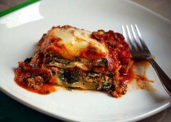 Beef, Spinach and Mushroom Lasagna - Baking Bites Spinach And Mushroom Lasagna, Spinach Mushroom Lasagna, Beef Lasagna Recipe, Homemade Lasagna Recipes, Mushroom Lasagna, Spinach And Mushroom, Mushroom Spinach, Beef Lasagna, Lasagne Recipes