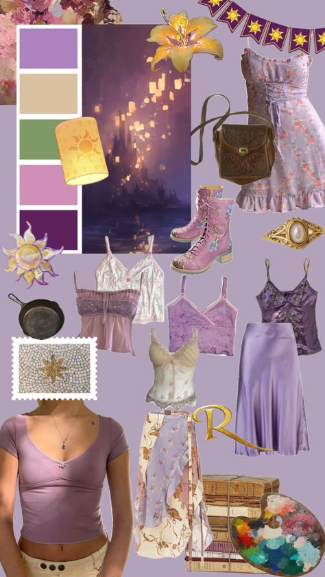 #tangled #tangledoutfit #rapunzel #rapunzeloutfit Rapunzel Themed Outfit, Tangled Outfit Ideas, Rapunzel Aesthetic Outfit, Tangled Inspired Outfits, Rapunzel Inspired Outfits, Rapunzel Outfit Ideas, Tangled Outfit, Rapunzel Inspired Outfit, Rapunzel Disneybound