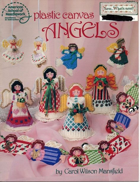 Plastic+Canvas+Angels+Patterns+American+School+of+Needlework+3061 Plastic Canvas Angels, Victorian Angels, Plastic Canvas Books, Plastic Canvas Pattern, American School, Angel Tree Topper, Angel Decor, Plastic Canvas Christmas, Angel Ornaments