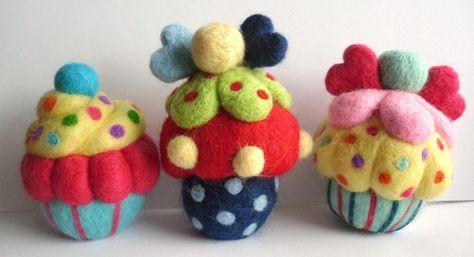 Needle felted pincushion on sale at etsy | Flickr - Photo Sharing! Felted Pincushion, Tovad Ull, Felt Pincushions, Felt Cupcakes, Felt Cake, Pin Cushions Patterns, Needle Felting Diy, Felting Ideas, Felted Wool Crafts