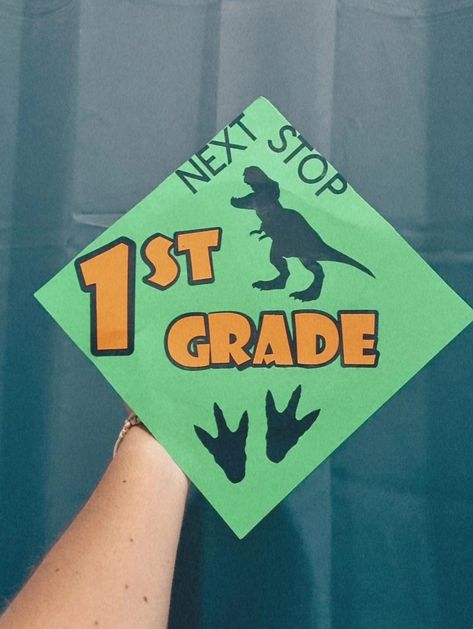 #Dinosaur #Dino #Gradcap #Birrete #1stgrade High School Graduation Cap, Cap Decoration, Graduation Caps, Graduation Cap Decoration, Cap Decorations, Grad Cap, High School Graduation, School Graduation, Graduate School