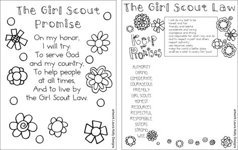 Back to Troop Girl Scouts Season with Printables - Twenty Plus Ideas #free #printable #girlscoutpromise #girlscoutlaw #girlsscouts #coloringsheet Back To Troop Activities, Girl Scout Promise And Law Printable, Girl Scout Coloring Pages Free Printable, Girl Scout Coloring Pages, Questions For Girls, Daisy Activities, Girl Scout Daisy Activities, Thrifty Christmas, Girl Scout Promise