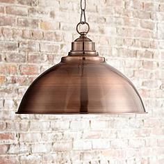 Southton Copper Dome 13 1/4 Copper Pendant Lights Kitchen, Copper Dome Pendant Light, Swag Pendant Light, Wide Pendant Light, Dome Pendant Light, Bronze Pendant Light, Rustic Table Lamps, Industrial Style Lighting, Farmhouse Pendant Lighting