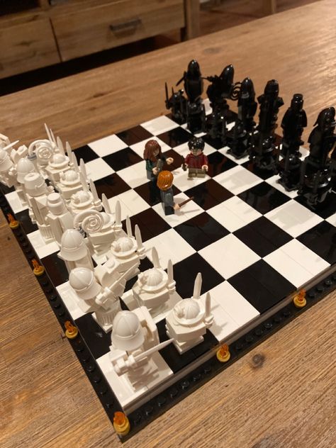 Lego Chess Set, Lego Chess, Harry Potter Lego, Lego Harry Potter, Chess Set, Chess Board, Chess, Hogwarts, Lego