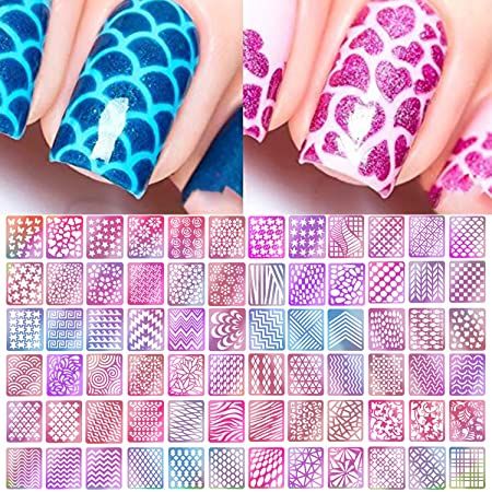 Red French Manicure, New Year Nails, Nail Art Stencils, Nails Inspiration Summer, Glitter French Manicure, Latest Nail Designs, Stencil Stickers, Nail Vinyls, Classic French Manicure