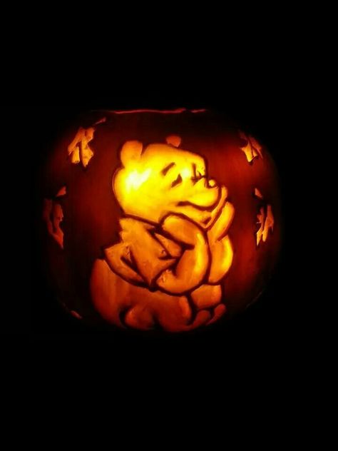 Pumpkin carving winnie the pooh Pooh Bear Pumpkin Carving, Van Gogh Pumpkin Carving, Pumpkin Designs Carved Disney, Pumpkin Winnie The Pooh, Disney Themed Pumpkin Carving, Pumpkin Carving Ideas Winnie The Pooh, Winnie The Pooh Pumpkin Carving, Nemo Pumpkin, Winnie The Pooh Pumpkin