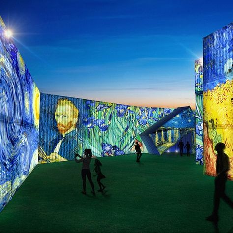 Immersive Outdoor Exhibition Projects Van Gogh’s Paintings Onto Giant Shipping Containers Painting Exhibition Ideas, Kintsugi Eggshells, Outdoor Art Exhibition, Outdoor Exhibition, Van Gogh Exhibition, Exhibition Ideas, Toledo Museum Of Art, Kintsugi Art, Vincent Van Gogh Art