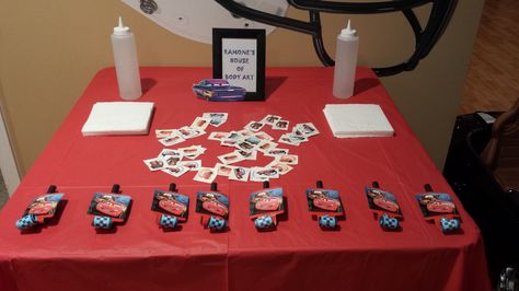 Tattoo Station Ideas, Tattoo Station, Disney Cars Birthday, Car Birthday, Cars Birthday Parties, Cars Birthday, Ramones, Disney Cars, 3rd Birthday