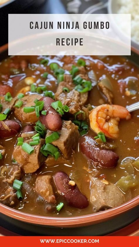 Cajun Ninja Gumbo Recipe – Epic Cooker Cajun Ninja Gumbo Recipe, Cajun Ninja Gumbo, Cajun Ninja Recipes, Cajun Ninja Chicken And Sausage Gumbo, Gumbo Recipe Authentic Chicken And Sausage, Cajun Ninja Seafood Gumbo, Authentic Cajun Gumbo, Louisiana Gumbo Recipe Authentic Chicken And Sausage, Cajun Gumbo Recipe