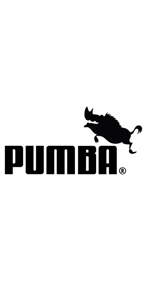 Funny sticker with warthog Pumba from the cartoon The Lion King designed in the style of the famous brand Puma logo.. #Logo #black #TheLion King #Funny #PUMA #Pumba T Shirt Design Ideas, Logo Style, Funny Sticker, Puma Logo, The Cartoon, The Lion King, The Lion, Lion King, T Shirt Design