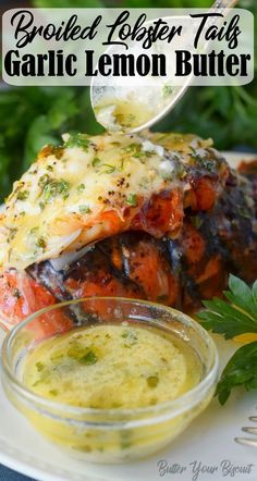 Butter For Lobster, Lobster Butter Sauce, Dessert Korean, Broiled Lobster Tail, Grill Lobster Tail Recipe, Recipes Filipino, Garlic Lemon Butter Sauce, Food Filipino, Broil Lobster Tail