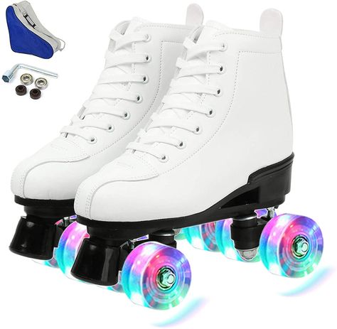 wilverz Roller Skates Double Row Skates Adjustable High-top Roller Skates Indoor Outdoor Adult Outdoor Roller Skates, Long Skate, Roller Derby Skates, Outdoor Skating, Derby Skates, Quad Roller Skates, Roller Skate Shoes, Roller Shoes, Quad Skates