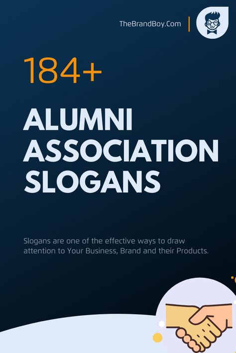 181+ Mindblowing Alumni Association Slogans - TheBrandBoy.com Alumni Events Ideas, Alumni Quotes, Alumni Event Ideas, Alumni Homecoming, Social Awareness Campaign, Party Slogans, Alumni Reunion, Alumni Events, Association Logo