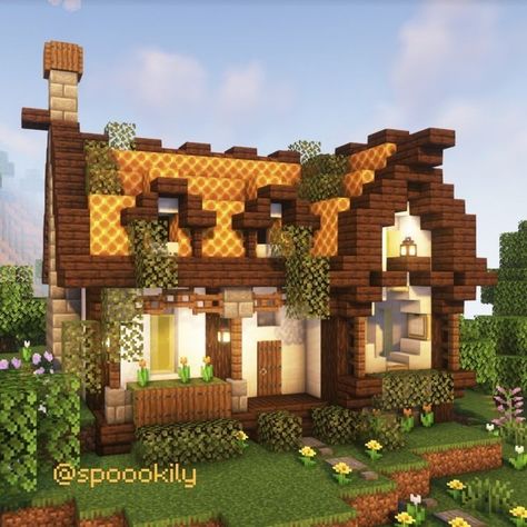 Minecraft Fairy Cottage, Minecraft Cool Ideas, Cottagecore House Minecraft, Resort Swimming Pool, Cottage Minecraft, Minecraft Shops, Minecraft Building Ideas, Cottagecore Minecraft, Minecraft Cottage