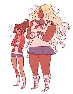 aoi  sakura | dangan ronpa [kaymurph on tumblr] Sakura Ogami X Aoi Asahina, Asahina And Sakura, Sakura X Aoi, Aoi Asahina Fanart, Dangle Doodles, Sakura Ogami, Aoi Asahina, Byakuya Togami, Danganronpa Ships