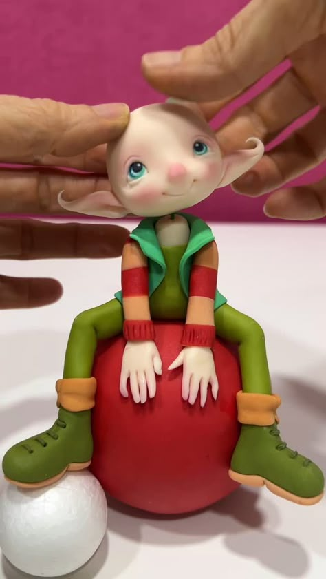 Patricia Santoro | It’s fall season! Season for faeries!!🥰#sugar paste#faeries#cake decoration #fondant | Instagram Clay Characters Easy, Baking Polymer Clay, Sheep Cute, Clay Christmas Decorations, Fondant Animals, Dogs Instagram, Baby Sheep, Elves And Fairies, Dalmatian Puppy