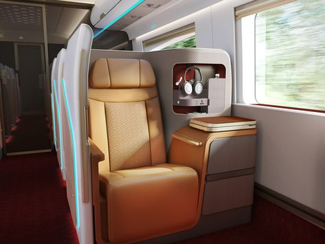 Passenger Trains Interior, Train Interior Design, Anime Vehicles, Train Interior, Olympic Training, Train Platform, Train Room, Aircraft Interiors, Luxury Train