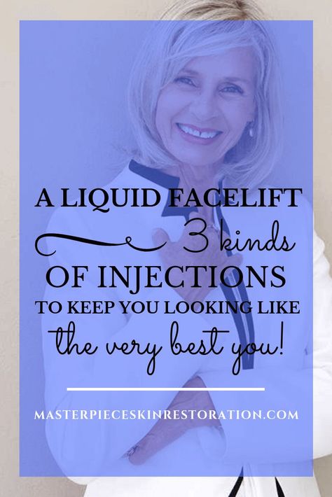 Liquid Facelift: Juvederm, Voluma & Botox | Masterpiece Skin Restoration | A Liquid facelift gets truly impressive results. It combines Voluma, Juvederm and Botox to make you look like a younger, even more beautiful you. #liquidfacelift #Botox #Juvederm #Voluma #injections #medicalbeauty #MasterpieceSkinRestoration Facial Injections, Liquid Facelift, Good Sunscreen For Face, Juvederm Voluma, Antiaging Skincare, Cheap Beauty Products, Botox Injections, Skin Resurfacing, Winter Skin Care