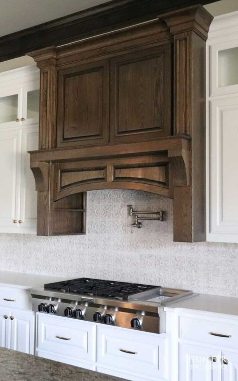 Trim Cabinets, Moore Kitchen, Kitchen Hood Vent, Raised Panel Kitchen Cabinets, Panel Kitchen Cabinets, Stove Range Hood, Raised Panel Cabinet Doors, Redo Kitchen Cabinets, Cream Cabinets