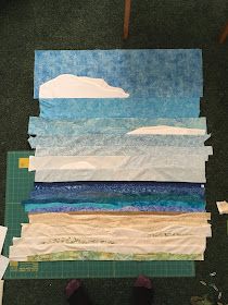 Michigan Quilt, Beach Themed Quilts, Seascape Quilts, Lake Theme, Beach Quilt, House Lake, Landscape Art Quilts, Cottage Lake, Landscape Quilt