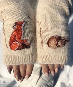 Creation Couture, Hand Embroidery Art, Red Fox, Embroidery Inspiration, Embroidery And Stitching, Embroidery Projects, Fabric Art, Embroidery Art, Knitting Projects