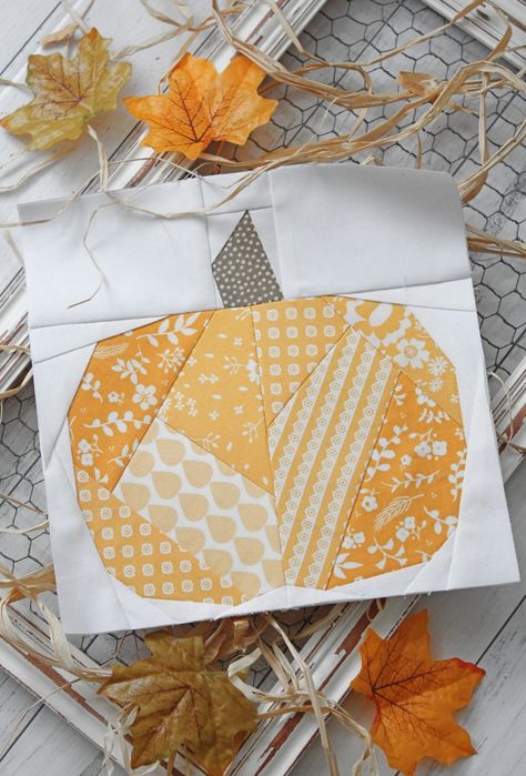 Patchwork Pumpkin Free Pattern, May Quilt Block, Pumpkin Patchwork Pattern, Small Fall Quilt Projects, Threadbare Creations Free Pattern, Quilt Pumpkin Pattern, Jackolantern Quilt Block, Paper Piecing Pumpkin Pattern, Fall Quilt Squares