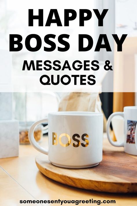 Wish your boss a Happy Boss Day with one of these example boss day messages and quotes that are perfect for a card or to go with a gift | #boss #bossday #quotes #wishes Happy Boss's Day Quotes, Boss Day Messages, Boss Day Quotes, Happy Boss Day, Message For Boss, Bosses Day Cards, Boss Babe Motivation, Growing Faith, Being There For Someone Quotes