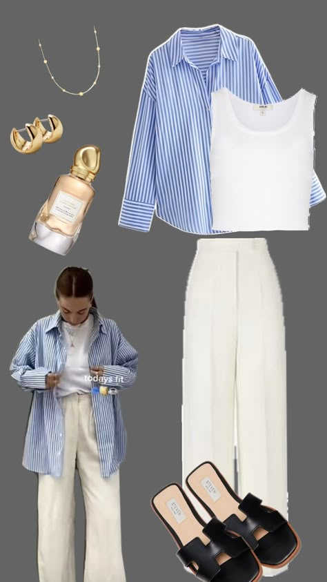 Combo Outfits Women, Advertising Outfits, Outfit Con Camisa, White Pants Outfit Summer, White Pants Summer, Boston Outfits, Vintage Summer Outfits, Smart Casual Women Outfits, Interview Outfits Women