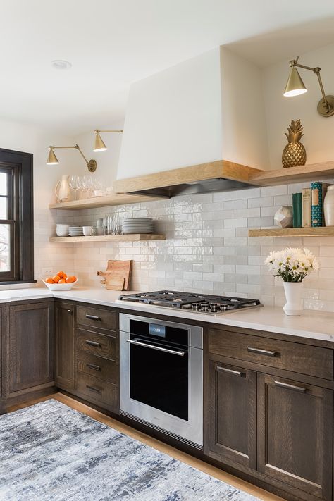 LEXINGTON KITCHEN - Transitional - Kitchen - Minneapolis - by Kate Roos Design LLC | Houzz Kitchen Wall No Cabinets, No Cabinet Kitchen Open Shelving, Kitchens With No Upper Cabinets, No Upper Cabinets Kitchen, Kitchen With No Upper Cabinets, Kitchen No Upper Cabinets, Window Framing, Kitchen With Open Shelving, No Upper Cabinets