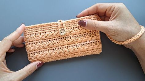 Crochet Phone Bag, Crocheted Gifts, Crochet Star Stitch, Crochet Star, Crochet Stars, Crochet Handbags Patterns, Bag Tutorial, Bags Tutorial, Star Stitch