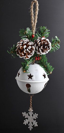 Winter Holiday Crafts, Pinecone Crafts, Bells Christmas, Cone Crafts, Cones Crafts, Sleigh Bell, Pine Cone Crafts, Christmas Ornament Crafts, Jingle Bell