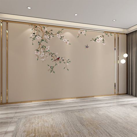 Living Room Wallpaper Designs, Pink Chinoiserie Wallpaper, Mandir Door, Room Wallpaper Designs, Not Wallpaper, Wall Painting Living Room, Drawing Room Interior Design, Wallpaper Seamless, Birds Wallpaper