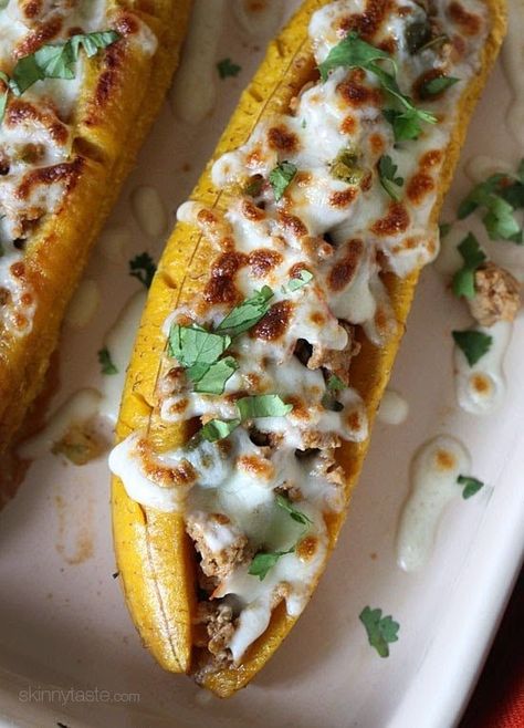 Turkey Picadillo Stuffed Sweet Plantains Stuffed Plantains Ground Beef, Stuff Plantain Recipes, Stuffed Sweet Plantain Recipes, Recipes With Plantains, Stuffed Plantains, Turkey Picadillo, Plantains Recipe, Sweet Plantains, Stuffed Turkey