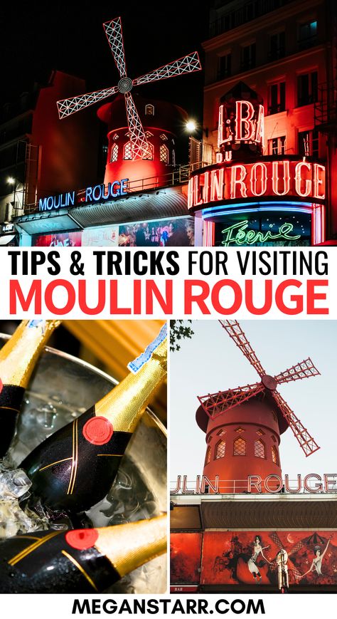 Planning a night out in Paris? Discover everything you need to know about visiting the Moulin Rouge! From booking Moulin Rouge tickets to tips on what to wear and what to expect from the spectacular show. Make your trip to Paris unforgettable with a visit to this world-famous cabaret! #MoulinRougeTickets #WhatToDoInParis #ParisTravel What To Wear To Moulin Rouge Show, What To Wear To Moulin Rouge Paris, Bastile Day, Moulan Rouge, Moulin Rouge Show, Night Out In Paris, Moulin Rouge Paris, The Moulin Rouge, France Travel Guide