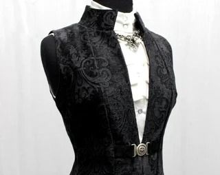 ShrineofHollywood - Etsy Masquerade Ball Suits For Women, Gender Neutral Fantasy Outfits, 3 Piece Suits For Women, Mage Outfit Female, Necromancer Outfit, Dress With Waistcoat, Victorian Goth Outfits, Mage Clothing, Fantasy Suit