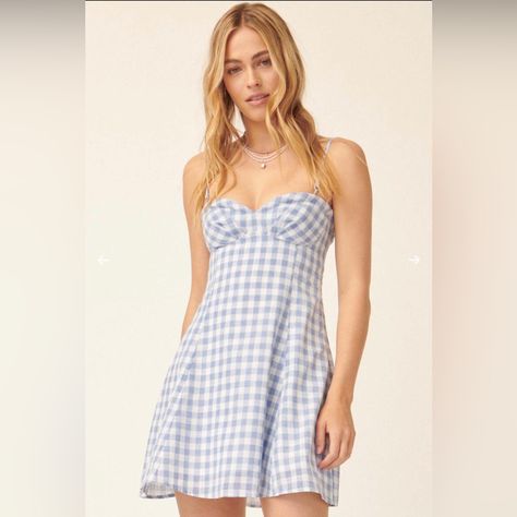 Dorthy Costume, Gingham Dress Outfit, Aliexpress Dresses, Gingham Outfit, Meet Cute, Blue Gingham Dress, Blue Plaid Dress, Layered Sweater, Mini Sundress