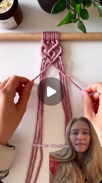 Knot Pattern, Thread Art, Macrame Patterns Tutorials, Macrame Ideas, Heart Chain, Diy Centerpieces, Pattern Tutorial, Macrame Knots, Macrame Tutorial