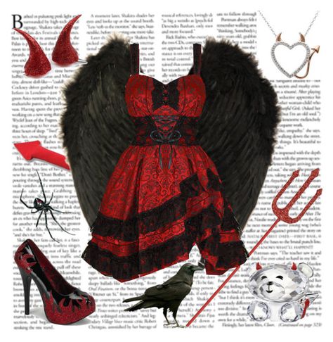 "Halloween costume: Devil" by cassy-style ❤ liked on Polyvore Demon Costume Female, Demon Costume Female Halloween, Female Devil, Devil Outfit, Demon Costume, Dress Necklace, Devil Costume, Halloween Costumes Friends, Halloween 2016