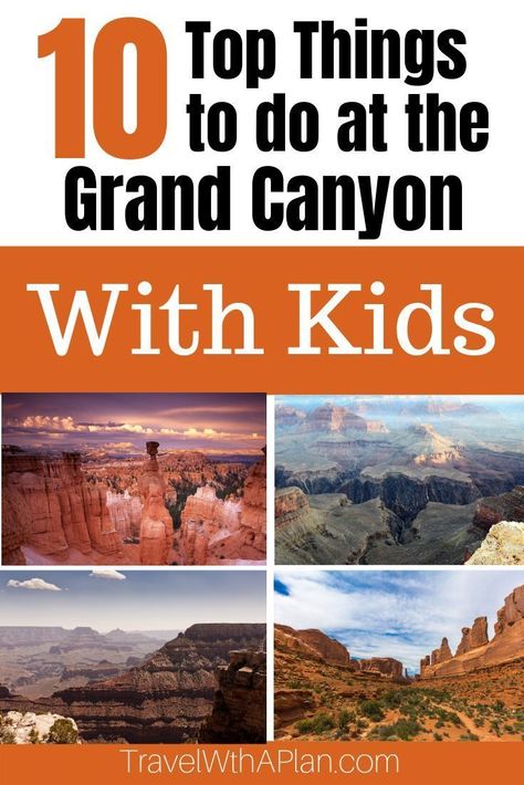 All the best things to do in Grand Canyon with kids for your Grand Canyon family vacation. We include the best kid-friendly hikes and other Grand Canyon activities for families. Grand Canyon Activities, Grand Canyon Family Vacation, Grand Canyon With Kids, Travel Destinations Usa, Family Vacations Usa, Grand Canyon Vacation, Grand Canyon Tours, Grand Canyon Village, Usa Holiday