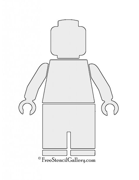 Lego Man Stencil | Free Stencil Gallery Lego Man Cake, Police Cake, Lego Cookies, Lego Faces, Printable Lego, Lego Costume, Roblox Party, Lego Head, Free Lego